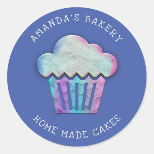 Cakes Sweets Cupcake Home Bakery Cottage Classic Round Sticker