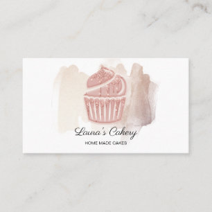 Cakes & Sweets Cupcake Home Bakery Cute Modern Bus Business Card
