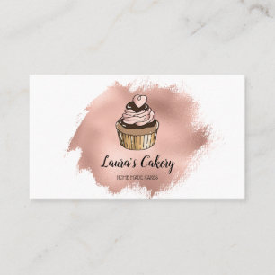 Cakes & Sweets Cupcake Home Bakery Dripping Gold Business Card