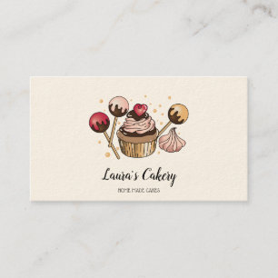 Cakes & Sweets Cupcake Home Bakery Dripping Gold Business Card