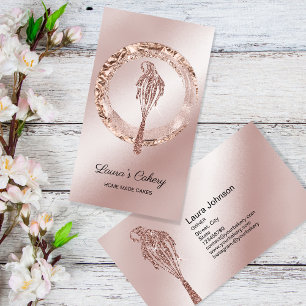 Cakes & Sweets Cupcake Home Bakery Dripping Whisk Business Card