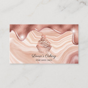 Cakes & Sweets Cupcake Home Bakery Rustic Vintage Business Card