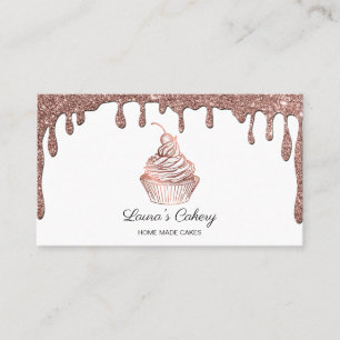 Cakes & Sweets Cupcake Home Bakery Rustic Vintage Business Card