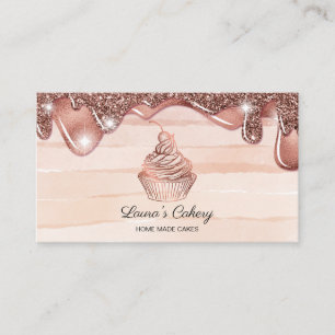 Cakes & Sweets Cupcake Home Bakery Rustic Vintage Business Card