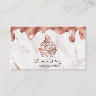 Cakes & Sweets Cupcake Home Bakery Rustic Vintage Business Card