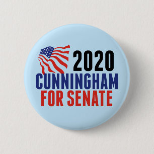 Cal Cunningham for Senate 6 Cm Round Badge