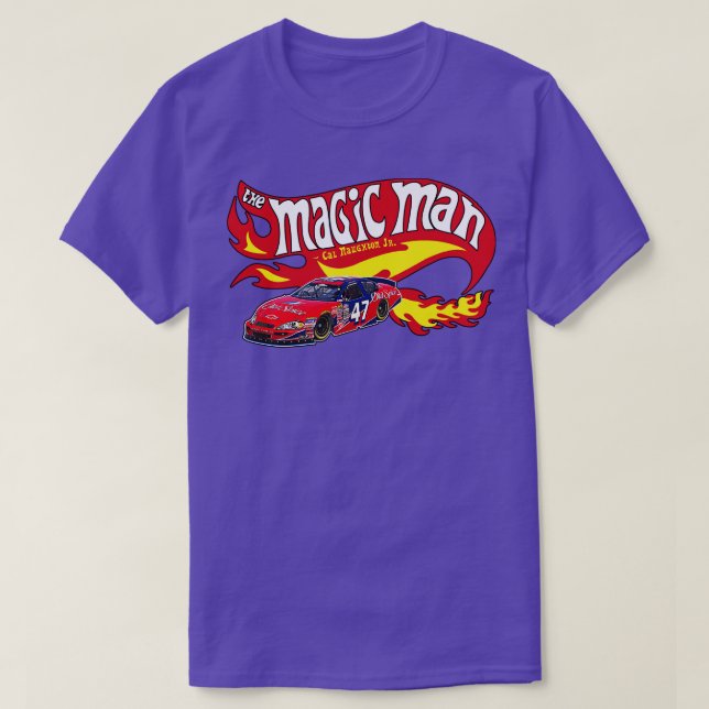 Cal Naughton Jr The Magic Man HOT FLAMES T-Shirt (Design Front)