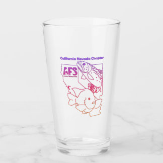 Cal-Neva AFS pink and purple Glass Tumbler