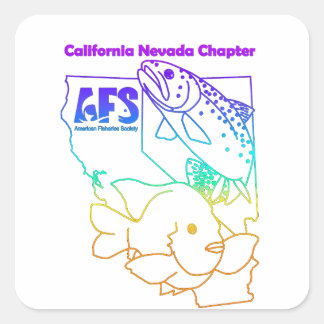 Cal-Neva rainbow Square Stickers