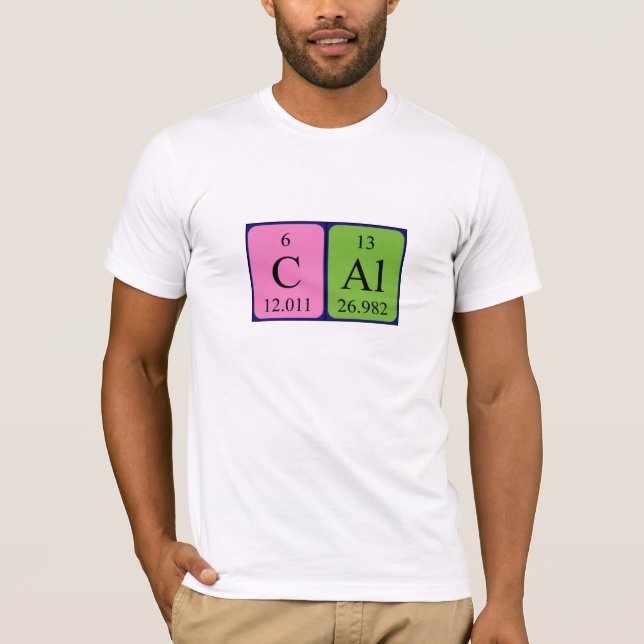 Cal periodic table name shirt (Front)