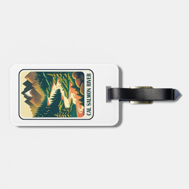 Cal Salmon River California Colours Luggage Tag (Back Horizontal)