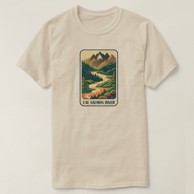 Cal Salmon River California Colours T-Shirt (Design Front)