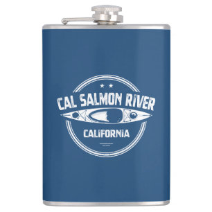 Cal Salmon River California Kayaking Hip Flask