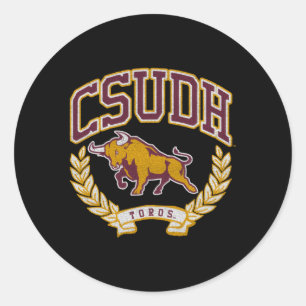 Cal State Dominguez Hills Toros Victory Classic Round Sticker