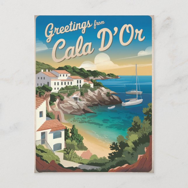 Cala d'Or Spain vintage Postcard (Front)