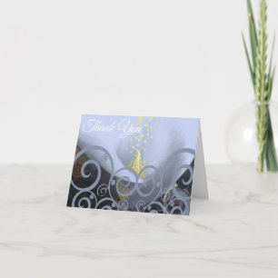 Cala Lilly Thank You Blue Swirls Card