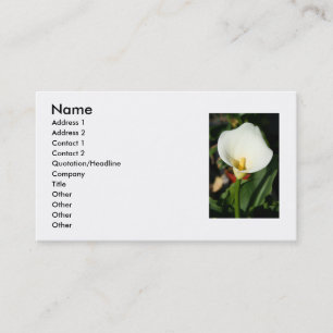Cala Lily Flower Business Card