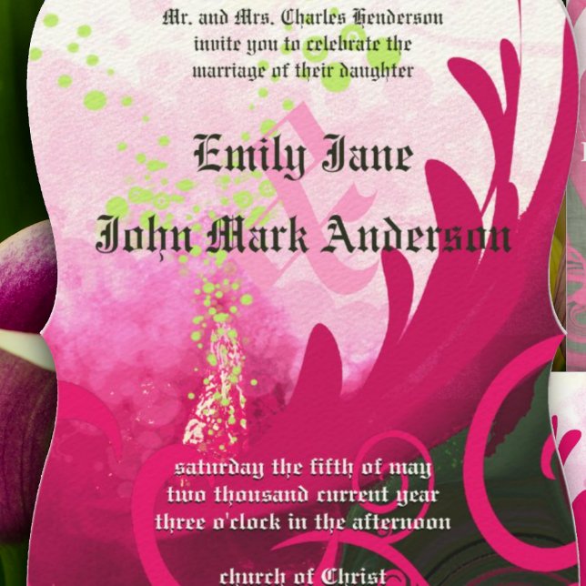 Cala Lily Flower Wedding Invitation (Creator Uploaded)