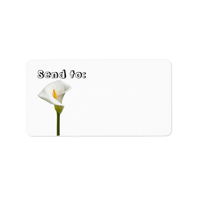 Cala Lily Gift and Address Label (Front)
