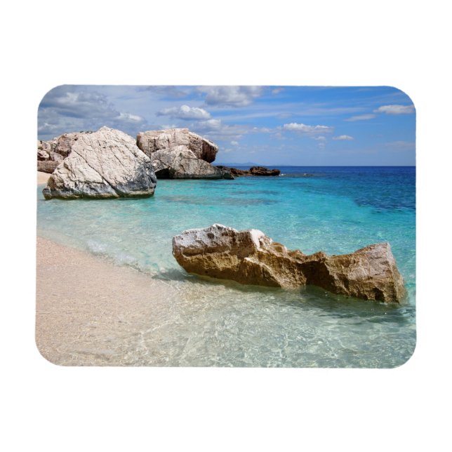 Cala Mariolu beach, Sardinia rectangular magnet (Horizontal)