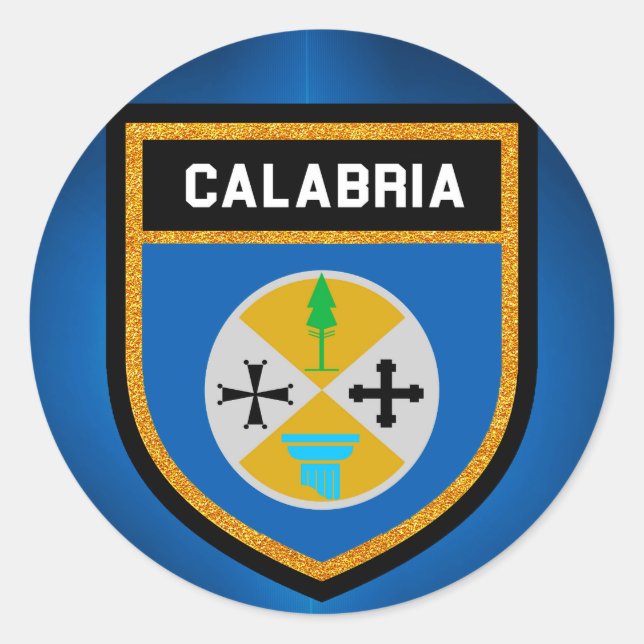Calabria Flag Classic Round Sticker (Front)