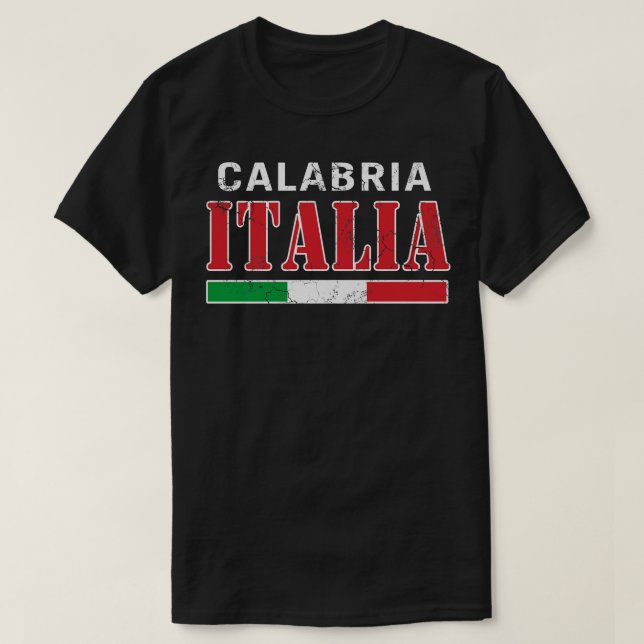 Calabria Italia Italian Flag Italy Italiano T-Shirt (Design Front)