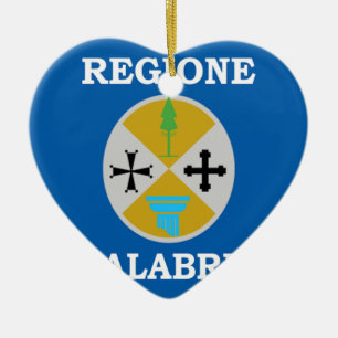 Calabria (Italy) Flag Ceramic Tree Decoration