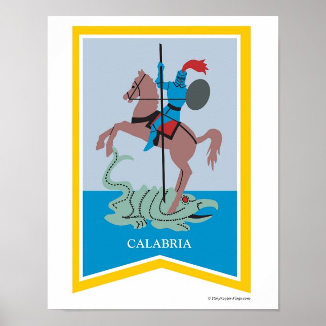 Calabria Italy Region Art Print (Front)