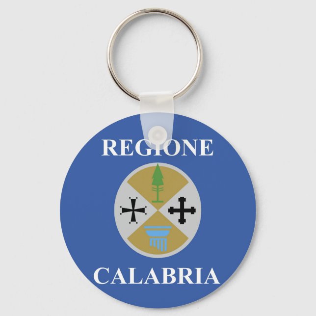 calabria regione region flag italy county magnets key ring (Front)