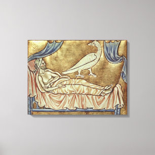 Caladrius bird, reputed to foretell canvas print