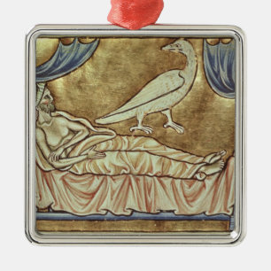 Caladrius bird, reputed to foretell metal tree decoration
