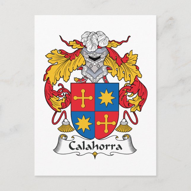 Calahorra Family Crest Postcard (Front)