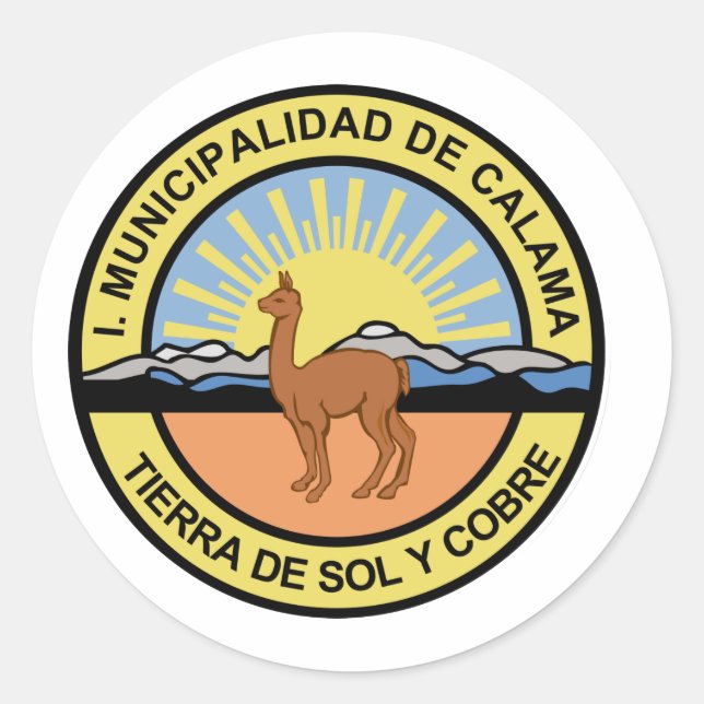 Calama, Chile Classic Round Sticker (Front)