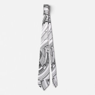Calamity Black and White Tie