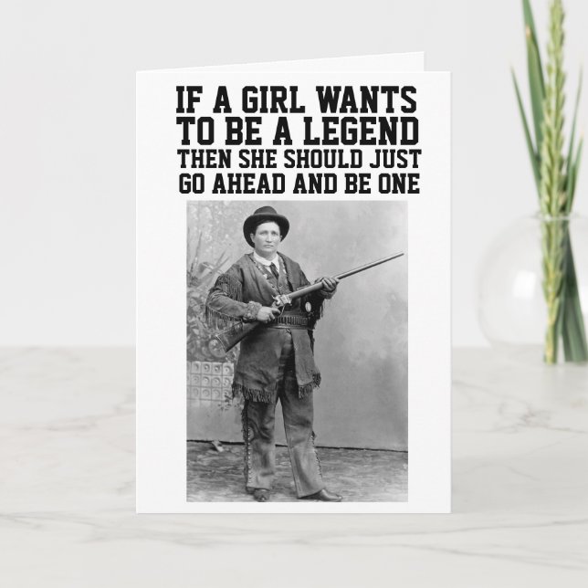 CALAMITY JANE COWGIRL BIRTHDAY GREETING CARDS (Front)