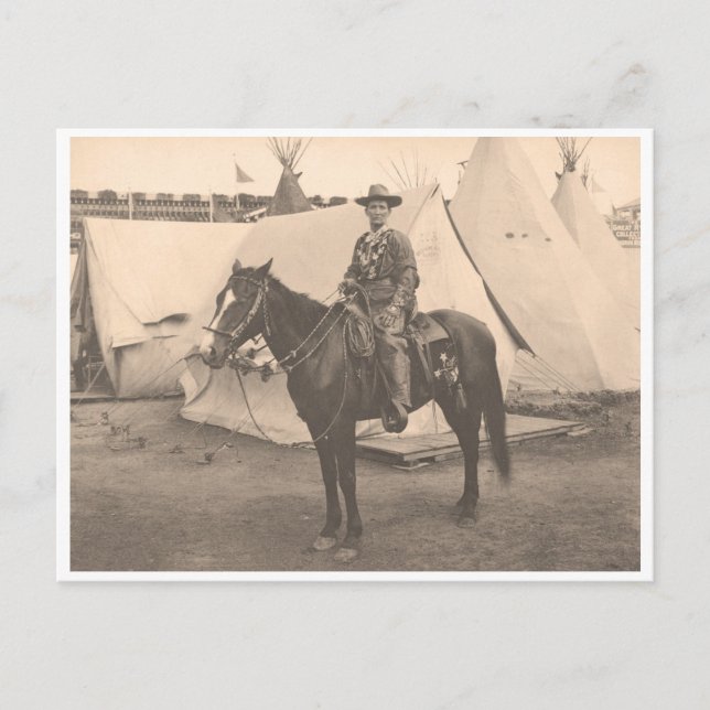 Calamity Jane on horseback circa 1900 Postcard (Front)