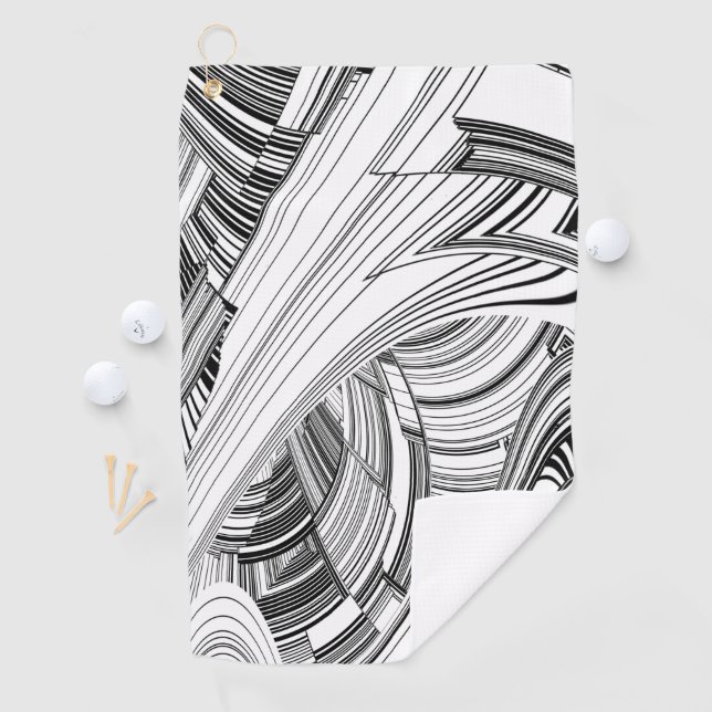Calamity Storm Centre Modern Art Golf Towel (InSitu)
