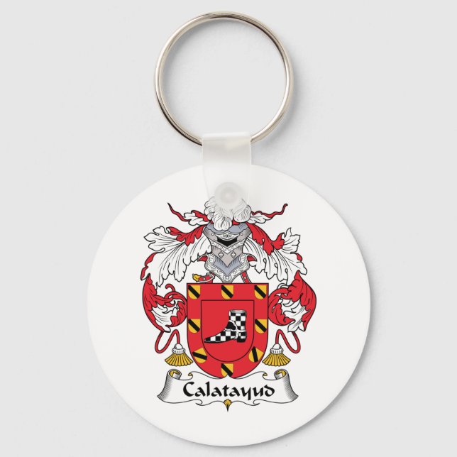 Calatayud Family Crest Key Ring (Front)
