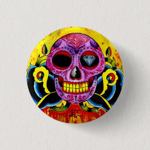 Calavera 3 Cm Round Badge