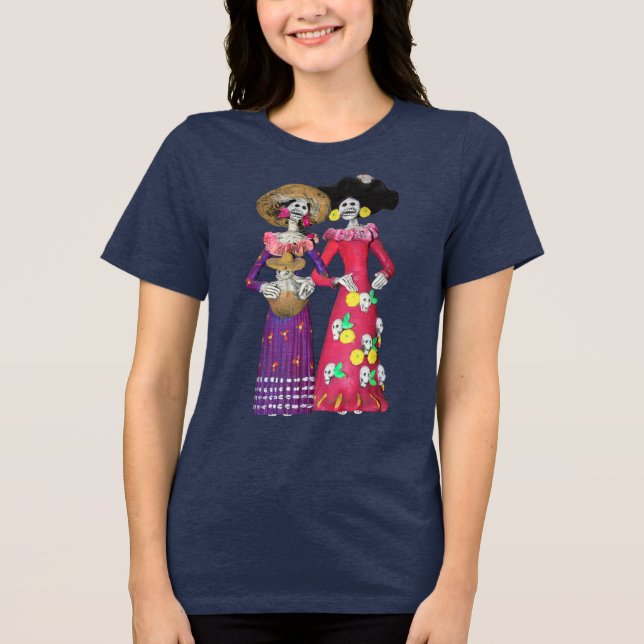 Calavera Amigas Tri-Blend Shirt (Front)