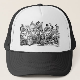 Calavera Bicyclists circa late 1800's Mexico Trucker Hat