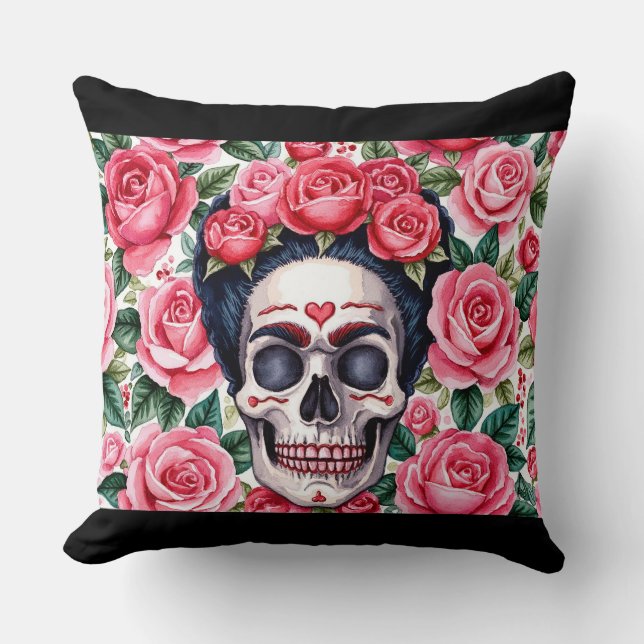 Calavera Bloom Cushion (Front)