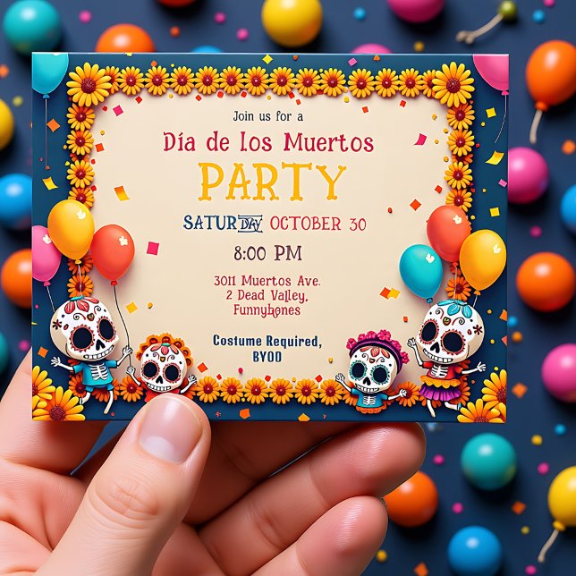 💀 Calavera Carnival Invitation (Creator Uploaded)