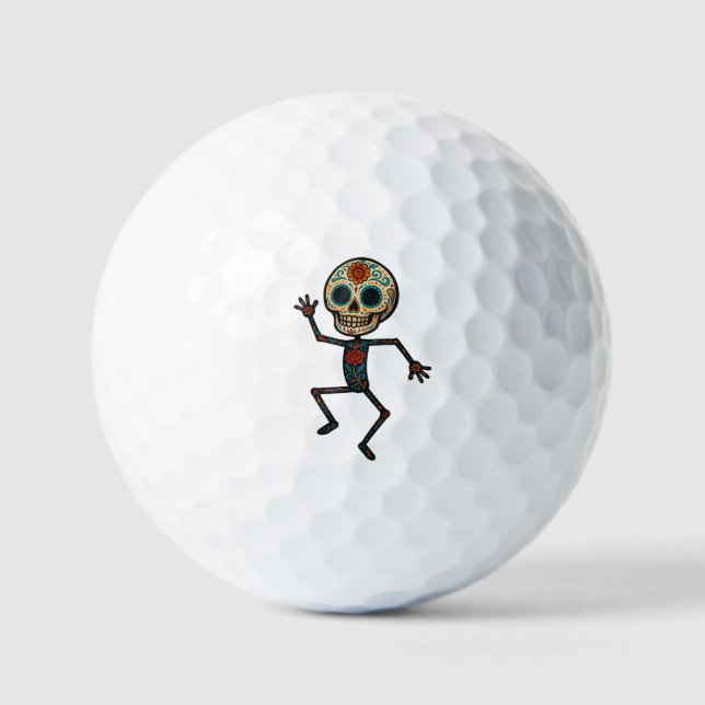 Calavera Dancer Golf Balls (Front)