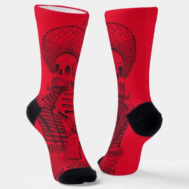 Calavera in Red Socks (Angled)
