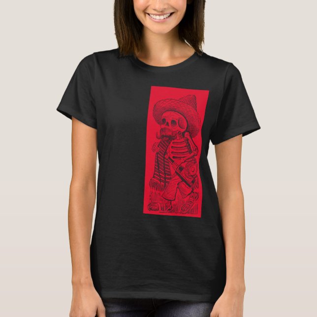 Calavera in Red T-Shirt (Front)
