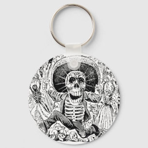 Calavera Oaxaqueña by José Guadalupe Posada 1903 Key Ring