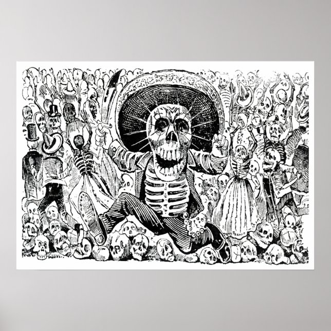 Calavera Oaxaqueña by José Guadalupe Posada 1903 Poster (Front)
