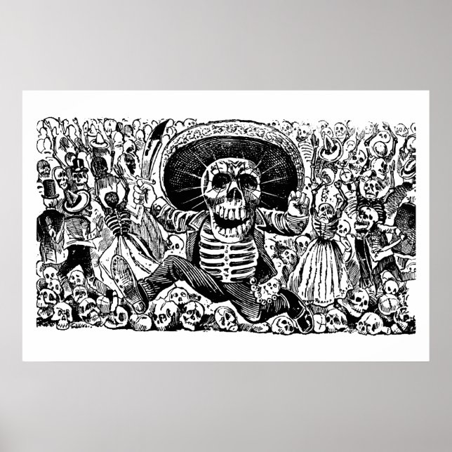 Calavera Oaxaqueña by José Guadalupe Posada Poster (Front)