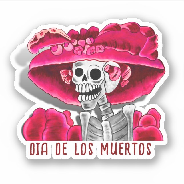 Calavera Red Dia De Los Muertos (Front)